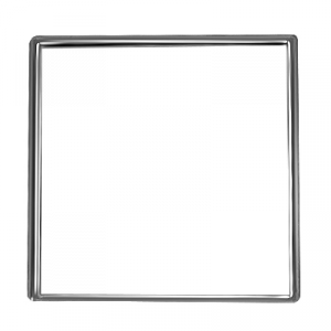 Square Silver 1 Inch Pin